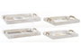 DKD Home Decor Set de 2 Bandejas Glam en MDF (Surtido de Colores) de 40x30x6 cm