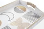 DKD Home Decor Set de 2 Bandejas Glam en MDF (Surtido de Colores) de 40x30x6 cm