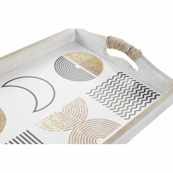 DKD Home Decor Set de 2 Bandejas Glam en MDF (Surtido de Colores) de 40x30x6 cm