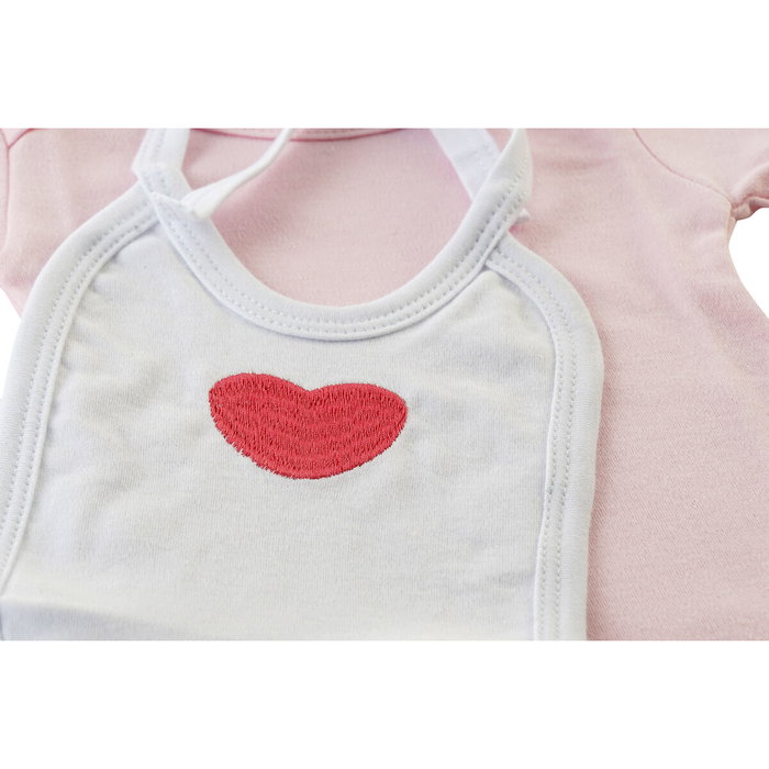 DKD Home Decor Conjunto de Bebé de Algodón Corazones y Mariposas 0-6 Meses DKD Home Decor Conjunto de Bebé de Algodón Corazones y Mariposas 0-6 Meses
