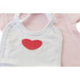 DKD Home Decor Conjunto de Bebé de Algodón Corazones y Mariposas 0-6 Meses