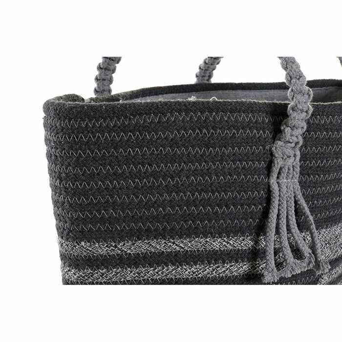 DKD Home Decor Bolso de Algodón Gris 48x16x36 DKD Home Decor Bolso de Algodón Gris 48x16x36