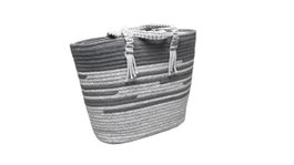 DKD Home Decor Bolso de Algodón Gris 48x16x36