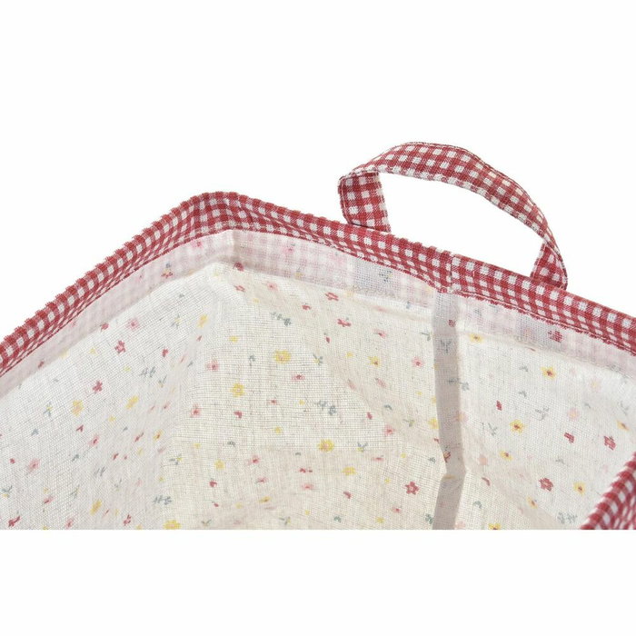DKD Home Decor Set de 3 Cestas de Algodón Vichy Sweet