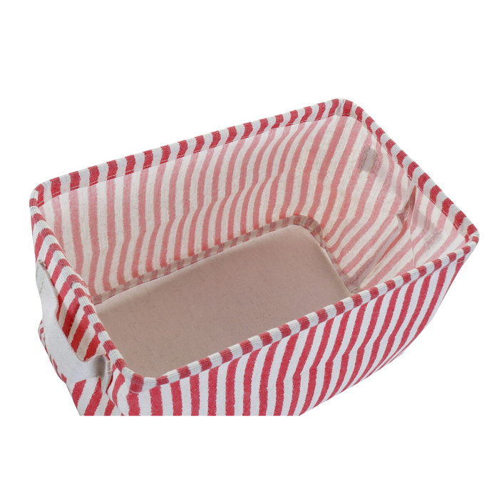 DKD Home Decor Set de 3 Cestas de Algodón Vichy Sweet