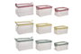 DKD Home Decor Cesta Shabby Vichy Sweet Amarillo Verde 21 x 20 x 35 cm Set 3 Piezas