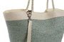 DKD Home Decor Bolso Mediterraneo Beige Verde Menta Set de 3 Piezas 10 x 28 x 43 cm