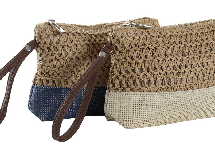 DKD Home Decor Neceser Boho Amarillo Azul 5 x 15 x 20 cm (4 Unidades) Fibra DKD Home Decor Neceser Boho Amarillo Azul 5 x 15 x 20 cm (4 Unidades) Fibra