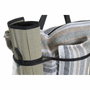 DKD Home Decor Bolso Mediterraneo Gris Verde Menta Set de 3 Piezas (2 Unidades) Lienzo y PVC 23 x 62 x 44 cm