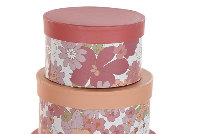 DKD Home Decor Set de 10 Cajas Shabby Estilo Hippie Weekend Fucsia Melocoton Blanco Redonda Rayas Lunares 37.5 x 18 x 37.5 cm Carton DKD Home Decor Set de 10 Cajas Shabby Estilo Hippie Weekend Fucsia Melocoton Blanco Redonda Rayas Lunares 37.5 x 18 x 37.5 cm Carton