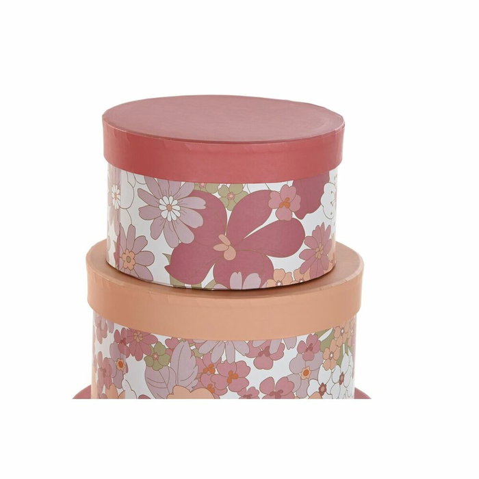 DKD Home Decor Set de 10 Cajas Redondas de Cartón Fucsia Hippie Weekend DKD Home Decor Set de 10 Cajas Redondas de Cartón Fucsia Hippie Weekend