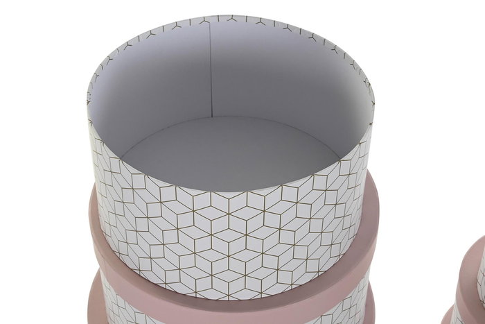 DKD Home Decor Caja Decorativa Rosa Dorado Set de 10 Piezas Cartón 37.5 x 37.5 x 18 cm DKD Home Decor Caja Decorativa Rosa Dorado Set de 10 Piezas Cartón 37.5 x 37.5 x 18 cm