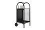 DKD Home Decor Leñera Loft Negro Acero y Plástico Set de 3 Piezas 36 x 81 x 42 cm