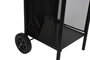 DKD Home Decor Leñera Loft Negro Acero y Plástico Set de 3 Piezas 36 x 81 x 42 cm
