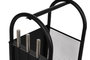 DKD Home Decor Leñera Loft Negro Acero y Plástico Set de 3 Piezas 36 x 81 x 42 cm