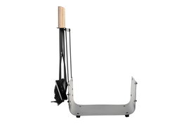 DKD Home Decor Leñera Vintage Negro Natural Acero y Pino Set de 4 11 x 57 x 2.5 cm