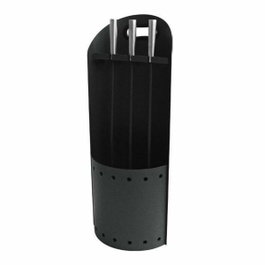 DKD Home Decor Set de Chimenea de 3 Piezas en Acero Inoxidable Negro