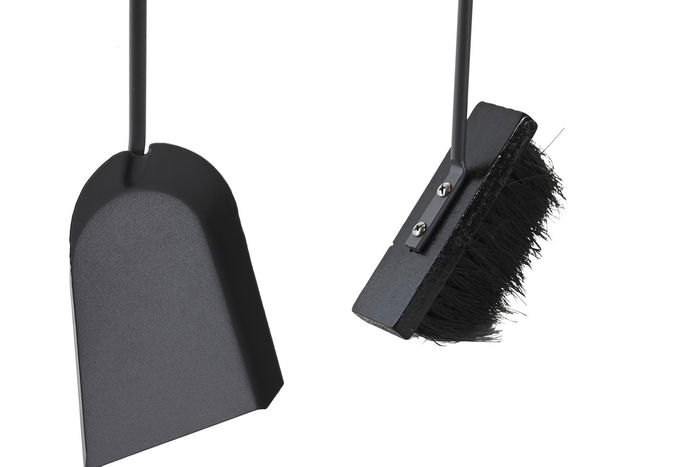 DKD Home Decor Chimenea Moderno Negro Acero Inox Set de 3 Piezas 2 x 11 x 51 cm