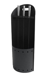 DKD Home Decor Chimenea Moderno Negro Acero Inox Set de 3 Piezas 2 x 11 x 51 cm