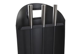 DKD Home Decor Chimenea Moderno Negro Acero Inox Set de 3 Piezas 2 x 11 x 51 cm