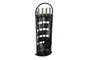 DKD Home Decor Chimenea Moderno 1 x 51 x 8 cm Set de 4 Plateado Negro Acero Desmontable