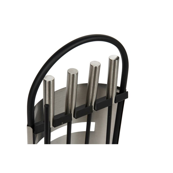 DKD Home Decor Set de 4 Chimeneas de Acero Plateado