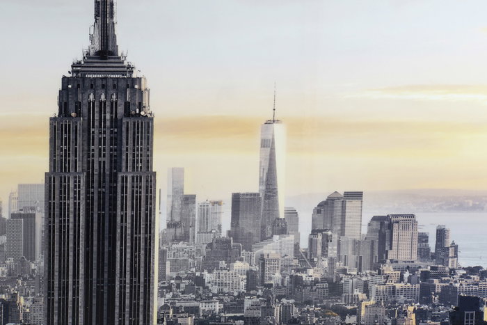 DKD Home Decor Cuadro Lienzo New York Enmarcado 144x84 cm