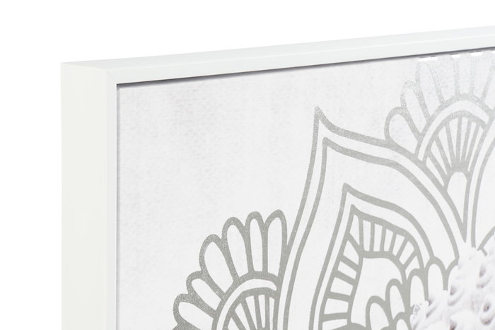 DKD Home Decor Cuadro Oriental Blanco Plateado Buda Lienzo PS 82.5 x 122.5 x 4.5 cm (2 Unidades)