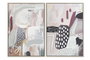 DKD Home Decor Cuadro Abstracto Multicolor Lienzo 63 x 93 x 4.5 cm (Set de 2 Unidades)