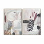 DKD Home Decor Cuadro Abstracto Surtido de 2 Piezas, Multicolor, 63x4,5x93 cm