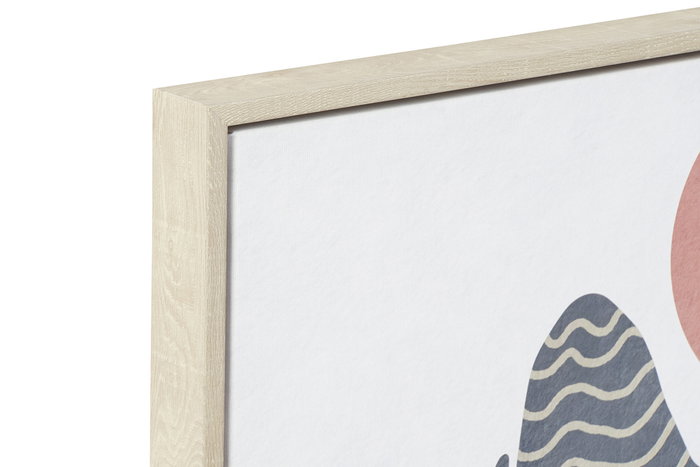 DKD Home Decor Cuadro Boho con Montañas Multicolor Granate de Lienzo y Ps, 73 cm Alto x 53 cm Ancho x 4.5 cm Profundidad (2 Unidades)