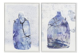 DKD Home Decor Cuadro Azul Blanco 52.2 x 4.5 x 73 cm (2 Unidades)