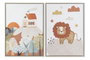 DKD Home Decor Set de 2 Cuadros Infantiles Surtidos 53x4,5x73 cm