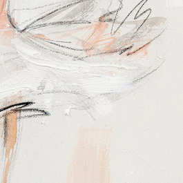 DKD Home Decor Cuadro Romantico Blanco Beige 3.7 x 100 x 80 cm (2 Unidades) Pintado a Mano Lienzo Pino Ballet
