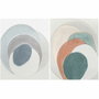 DKD Home Decor Cuadro Moderno Lienzo Pino Pintado a Mano Azul Verde 3.7 x 100 x 80 cm (2 Unidades)