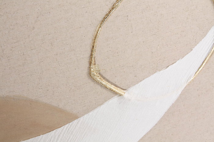 DKD Home Decor Cuadro Moderno Abstracto Beige Terracota Pintado a Mano Lienzo Pino 75.5 x 100 x 3.7 cm (2 Unidades)