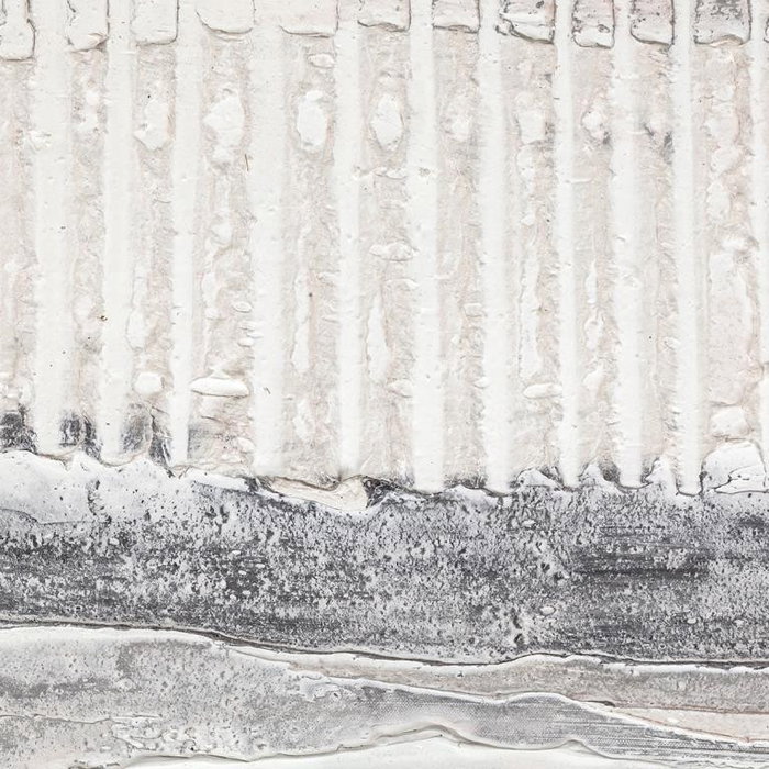 DKD Home Decor Cuadro Abstracto Beige Gris Lienzo Pino Pintado a Mano 100x100 cm (2 Unidades)