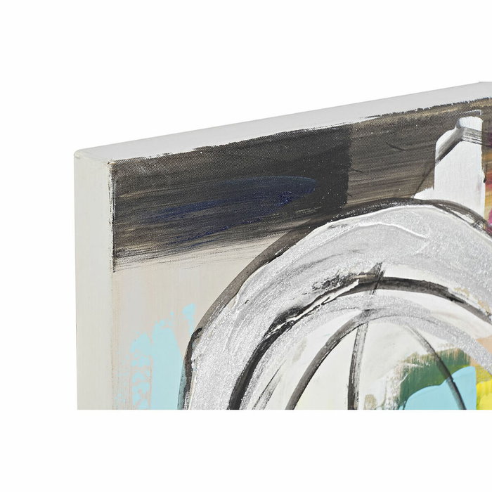 DKD Home Decor Set de 3 Cuadros Lienzo Abstracto Multicolor 60x60 cm