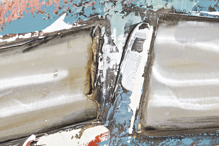 DKD Home Decor Cuadro Beige Gris Lienzo Pino Pintado a Mano Abstracto 3 x 60 x 150 cm (2 Unidades)