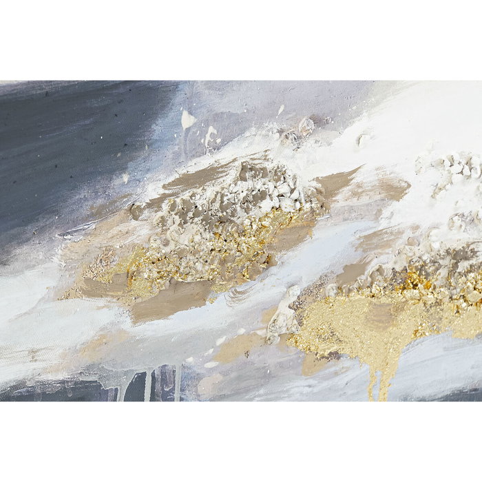 DKD Home Decor Set de 2 Cuadros Abstractos sobre Lienzo y Pino 100x100 cm, Azul y Dorado DKD Home Decor Set de 2 Cuadros Abstractos sobre Lienzo y Pino 100x100 cm, Azul y Dorado