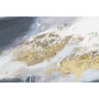 DKD Home Decor Set de 2 Cuadros Abstractos sobre Lienzo y Pino 100x100 cm, Azul y Dorado