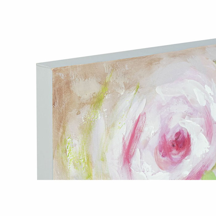 DKD Home Decor Set de 2 Cuadros de Lienzo con Marco de Pino Florero 80x80 cm