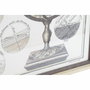 DKD Home Decor Cuadro de Cristal Mapamundi Enmarcado Beige y Dorado