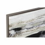 DKD Home Decor Set de 4 Cuadros Lienzo Abstracto Negro y Dorado