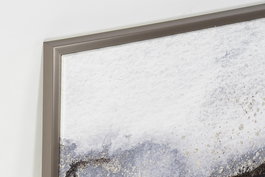 DKD Home Decor Cuadro Moderno Abstracto Negro Dorado Lienzo PS 79 x 79 x 2.5 cm (4 Unidades)