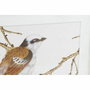DKD Home Decor Set de 4 Cuadros de Cristal y MDF Diseño Pájaro 60x60 cm