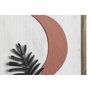 DKD Home Decor Cuadro MDF y Metal Hojas Luna 3D Set de 2