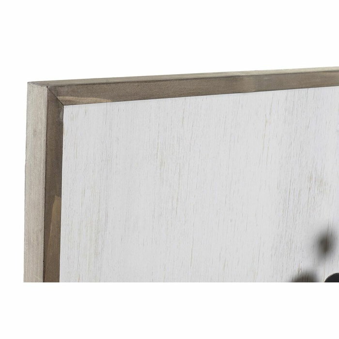 DKD Home Decor Cuadro MDF y Metal Hojas Luna 3D Set de 2