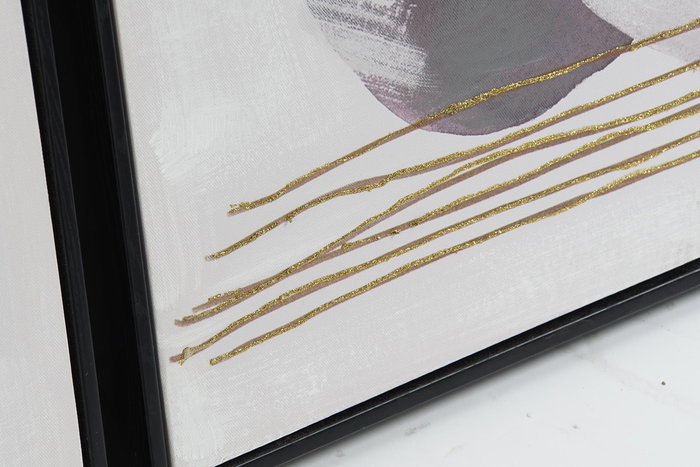 Cuadro Urban DKD Home Decor Negro Gris 3.5 x 60 x 60 cm (2 Unidades)