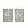 DKD Home Decor Lienzo Abeto Cuerda Flores Multicolor (Surtido de 2 unidades)
